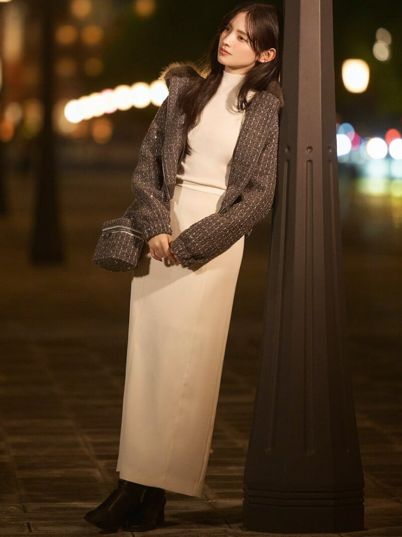 シンプルペンシルスカート SNIDEL スナイデル スカート ロング・マキシスカート ピンク ネイビー【先行予約】*【送料無料】[Rakuten Fashion]