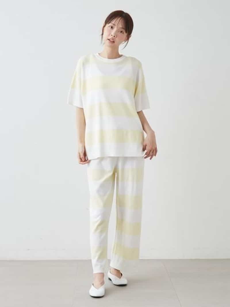 樂天商城 - 【SALE／20%OFF】スムーズィーlite2ボーダーロングパンツ gelato pique ジェラートピケ インナー・ルームウェア その他のインナー・ルームウェア ピンク イエロー【RBA_E】【送料無料】[Rakuten Fashion]