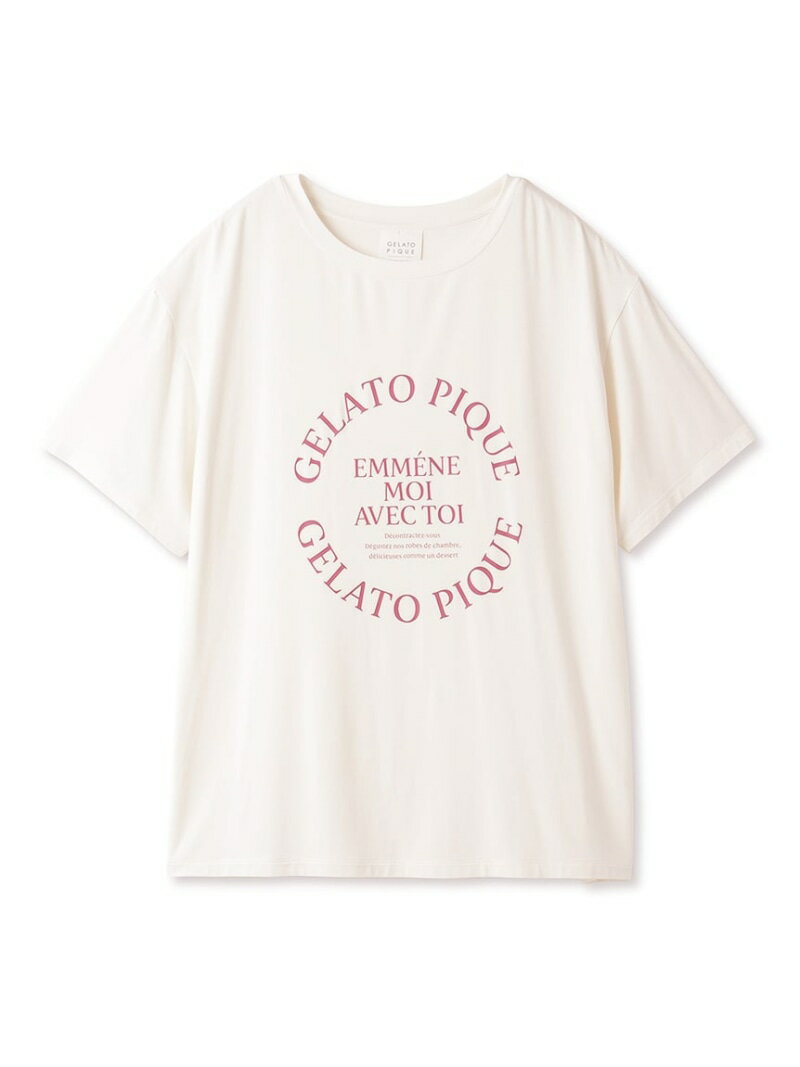 トラベルレーヨンロゴTシャツ gelato pique ジェラートピケ インナー・ルームウェア その他のインナー・ルームウェア ホワイト ベージュ ピンク ネイビー【送料無料】[Rakuten Fashion]