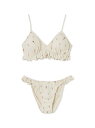 【SALE/30%OFF】【接触冷感】アイス柄ワッフルブラ&ショーツセット gelato pique ジェラートピケ インナー・ルームウェア ブラ&ショーツセッ...