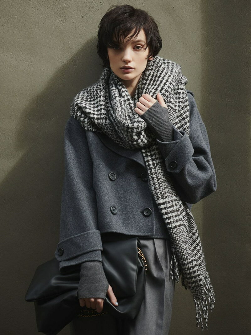 【SALE／50%OFF】ショート丈リバーダブルコート Mila Owen ミラオーウェン ジャケット・アウター その他のジャケット・アウター グレー ブラック イエロー【RBA_E】【送料無料】[Rakuten Fashion]のサムネイル