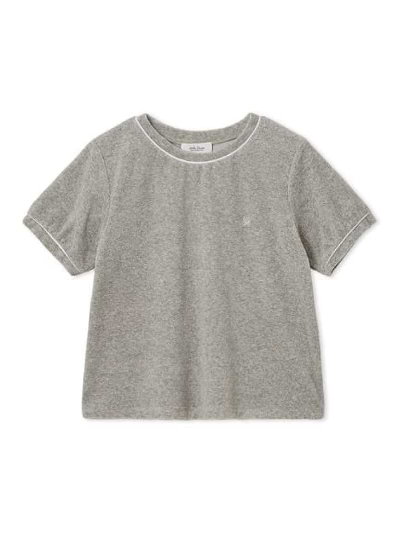 【SALE／50%OFF】【セットアップ対応】パイルクルーネックTシャツ Mila Owen ミラオーウェン トップス カットソー・Tシャツ ネイビー グレー【RBA_E】[Rakuten Fashion]のサムネイル