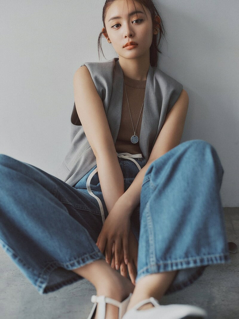 【SALE／50%OFF】ウエストドロストワイドデニムパンツ Mila Owen ミラオーウェン パンツ ジーンズ・デニムパンツ ブラック【RBA_E】【送料無料】[Rakuten Fashion] usagi-online-10055550 USAGISTORE USAGIONLINE公式ストア サンプル画像3