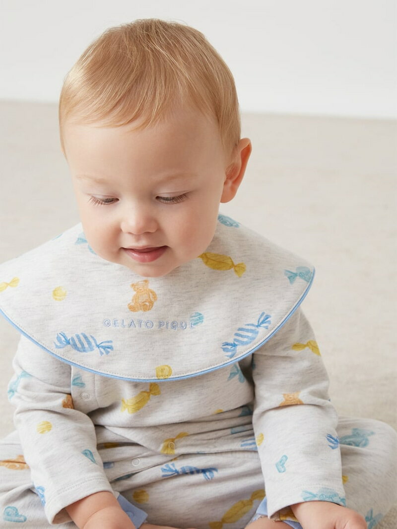 【BABY】キャンディ柄スタイ gelato pique ジェラートピケ マタニティウェア・ベビー用品 スタイ・よだ..
