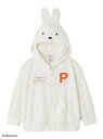 【Dick Bruna】【KIDS】miffy パイルパーカ gelato pique ジェラートピケ トップス パーカー・フーディー ホワイト【送料無料】[R...