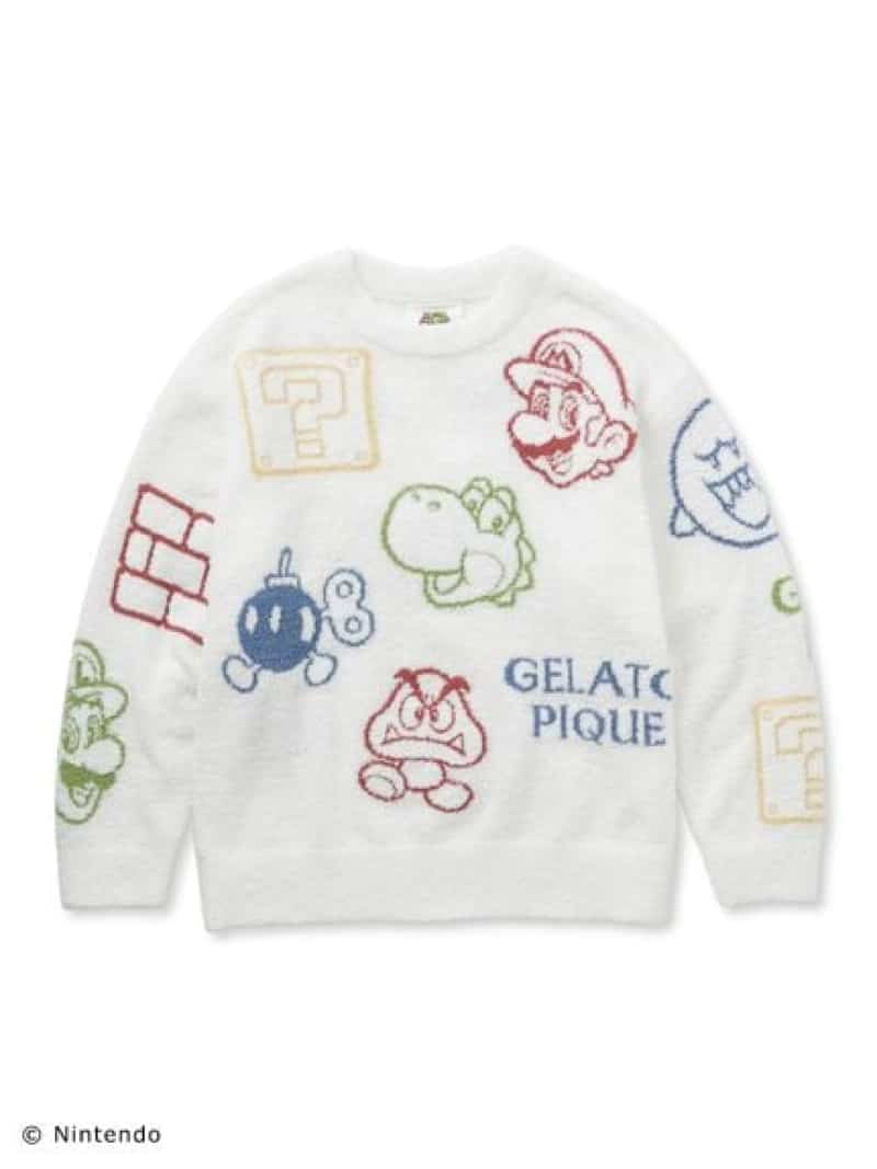 【SALE／20%OFF】【スーパーマリオ】【レディース】ベビモコアソートジャガードプルオーバー gelato pique ジェラートピケ インナー・ルームウェア その他のインナー・ルームウェア ホワイト グレー【RBA_E】【送料無料】[Rakuten Fashion]