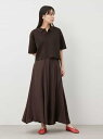 【ウォッシャブル】短丈スキッパーポロニット×スカートSET UP Mila Owen ミラオーウェン トップス その他のトップス【先行予約】*【送料無料】[Ra...