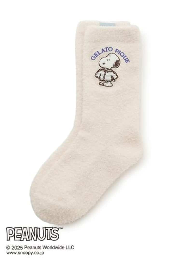 【PEANUTS】オリジナルアート ソックス gelato pique ジェラートピケ インナー・ルームウェア その他のインナー・ルームウェア ホワイト ピンク【先行予約】*[Rakuten Fashion]