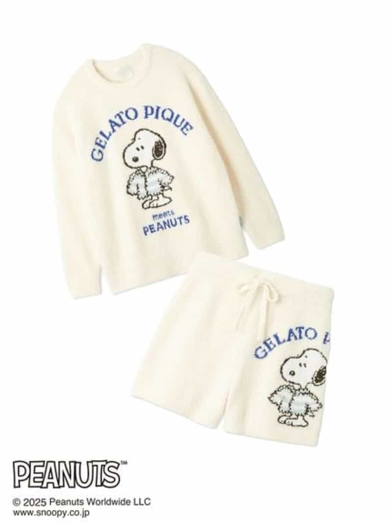 【PEANUTS】【ONLINE限定】オリジナルアート ジャガードプルオーバー&ショートパンツセット gelato pique ジェラートピケ インナー・ルームウェア その他のインナー・ルームウェア ピンク ホワイト【先行予約】*【送料無料】[Rakuten Fashion]のサムネイル