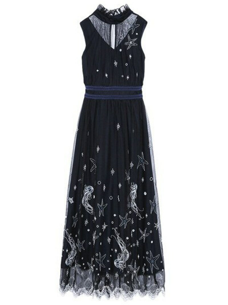 【SALE／45%OFF】seaモチーフ刺繍ロングワンピース LILY BROWN リリーブラウン ワンピース・ドレス その他のワンピース・ドレス ネイビー【RBA_E】【送料無料】[Rakuten Fashion]のサムネイル