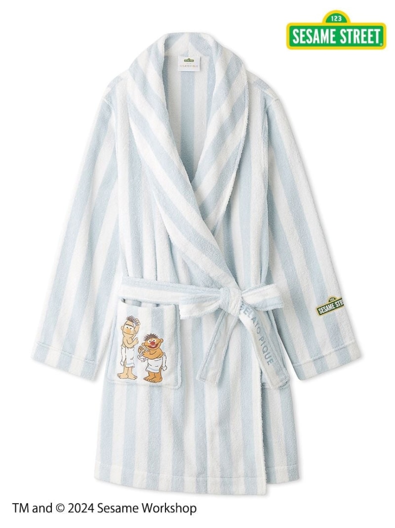 【SALE／30%OFF】【SESAME STREET】【UNISEX】ストライプタオルローブ gelato pique ジェラートピケ インナー・ルームウェア その他のインナー・ルームウェア ブルー【RBA_E】【送料無料】[Rakuten Fashion]