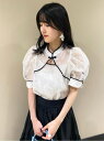 【SALE/20%OFF】エンブロイダリーチャイナトップス LILY BROWN リリーブラウン トップス シャツ・ブラウス ブラウン ブラック【RBA_E】【...