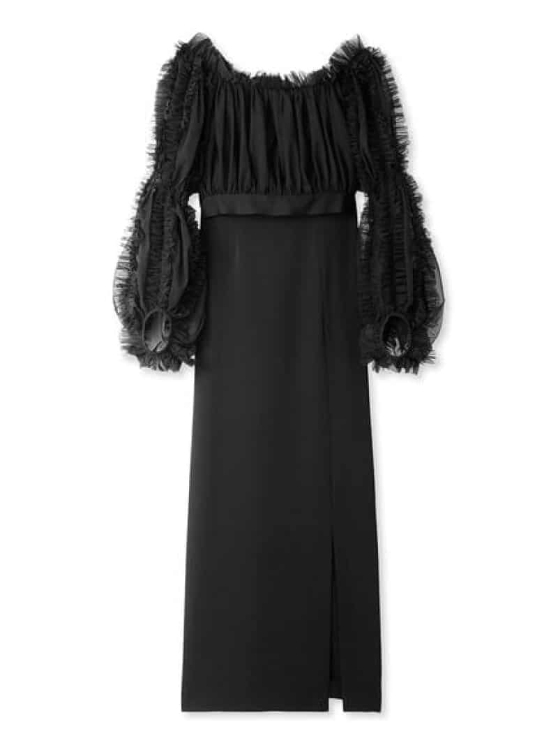 【SALE／50%OFF】Sustainableチュールボレロレイヤードワンピース SNIDEL スナイデル ワンピース・ドレス ワンピース ブラック ベージュ ブルー【RBA_E】【送料無料】[Rakuten Fashion]のサムネイル