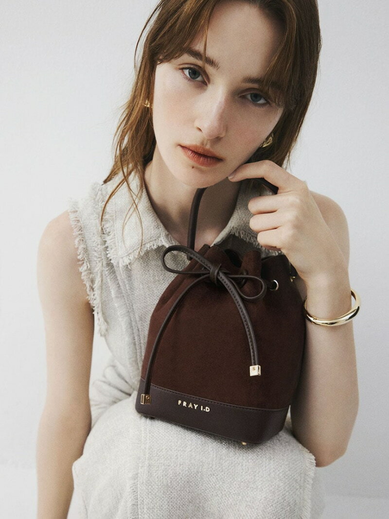 スエードリボンバッグ FRAY I.D フレイ アイディー バッグ ハンドバッグ【送料無料】[Rakuten Fashion]