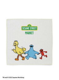 ヴィンテージアートハンドタオル SESAME STREET MARKET セサミストリートマーケット ファッション雑貨 ハンカチ・ハンドタオル ホワイト イエロー ネイビー[Rakuten Fashion]