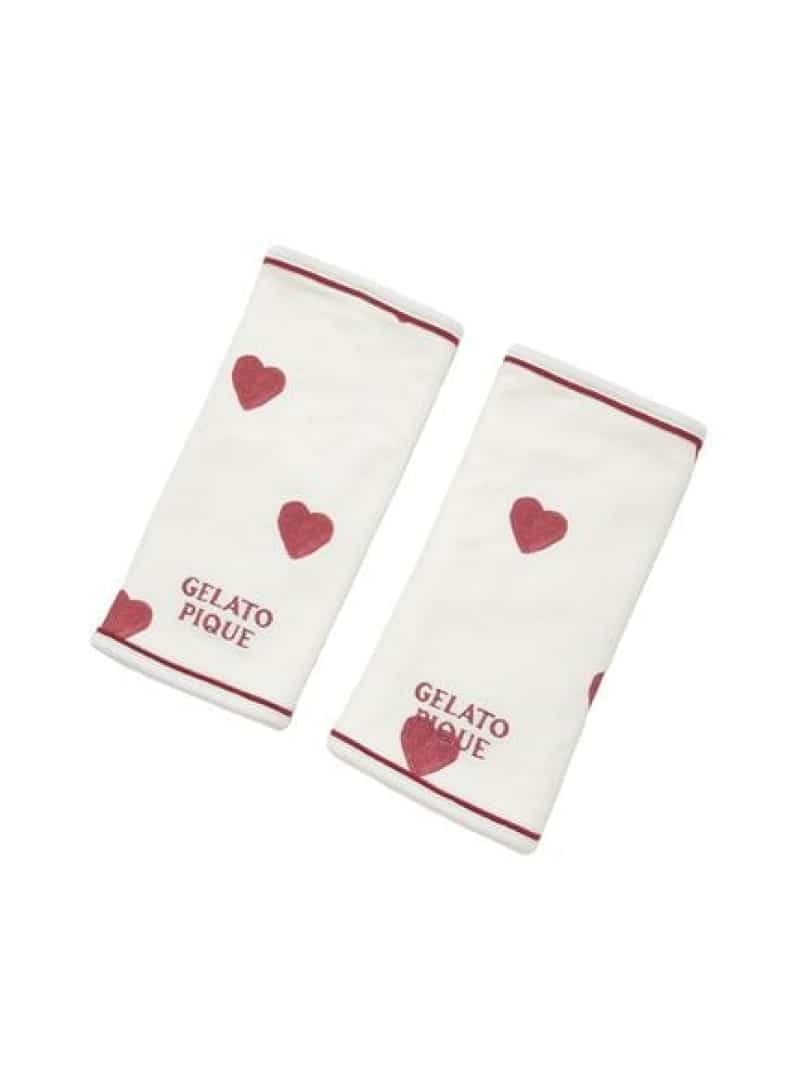 【BABY】ハート柄サッキングパッド gelato pique ジェラートピケ マタニティウェア・ベビー用品 その他のベビーグッズ レッド[Rakuten Fashion]