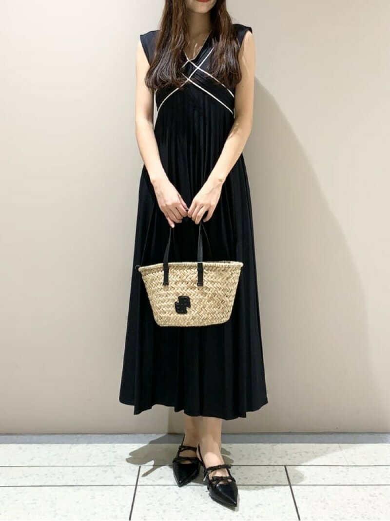 【WEB限定00サイズあり】 クロスデザインワンピース LILY BROWN リリーブラウン ワンピース・ドレス ワンピース ブラック ホワイト【送料無料】[Rakuten Fashion]のサムネイル