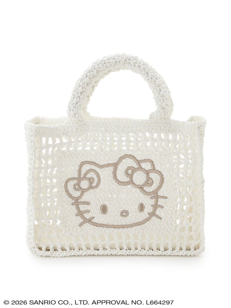 【ONLINE限定カラーあり】ハローキティ ラフィアトートバッグ sanrio house サンリオ ハウス バッグ かごバッグ ホワイト【先行予約】*【送料無料】[Rakuten Fashion]