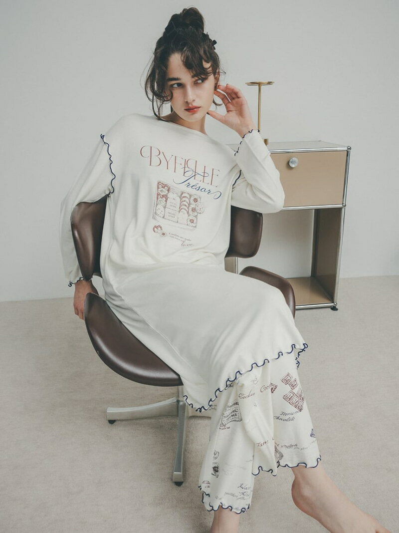 スイーツ総柄カットパンツ SNIDEL HOME スナイデルホーム パンツ その他のパンツ ホワイト ベージュ【送料無料】[Rakuten Fashion]のサムネイル