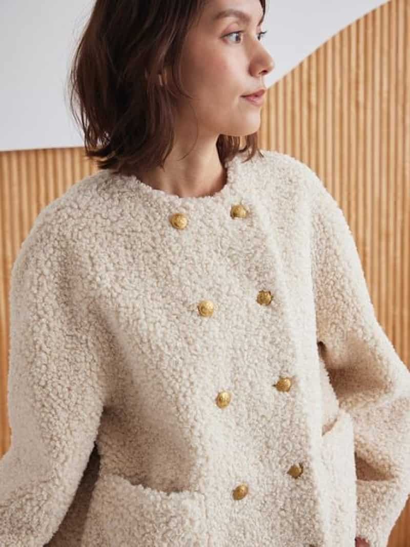 金釦カールファージャケット Mila Owen ミラオーウェン ジャケット・アウター その他のジャケット・アウター ブラック【送料無料】[Rakuten Fashion]のサムネイル