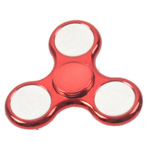 光る ハンドスピナー メタリックレッド Hand spinner ストレス解消 暇つぶし　脳トレ