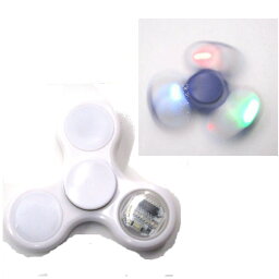 光る ハンドスピナー 白 Hand spinner ストレス解消 暇つぶし 脳トレ (光るパーツは1か所)