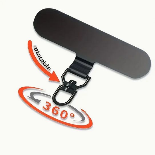 樂天商城 - ストラップホルダー ブラック スマホストラップ ステンレス 金属 シート スマホ ネックストラップ ショルダー