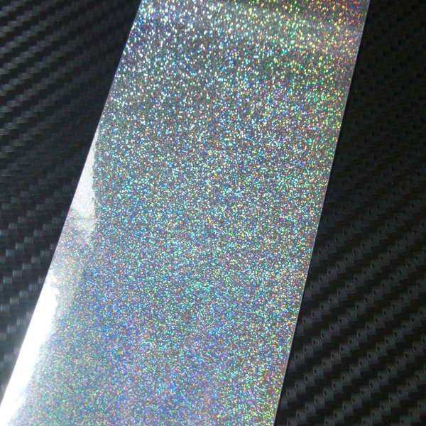 ホログラムシート サンドシルバー 5cmx30cm 1枚(粘着性シールタイプ)