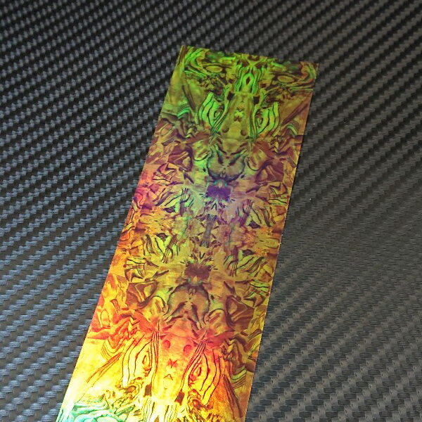 ホログラムシート ゴールドアワビ 5cmx30cm 1枚(粘着性シールタイプ)