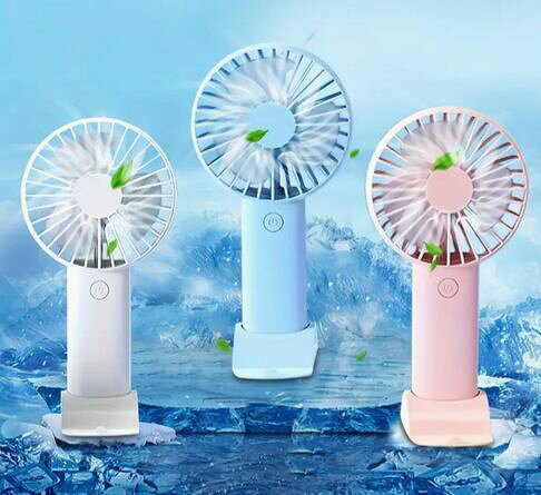ミニ USB 充電扇風機 デスクトップ 小型ファン 携帯電話ホルダー付き ポータブルで...