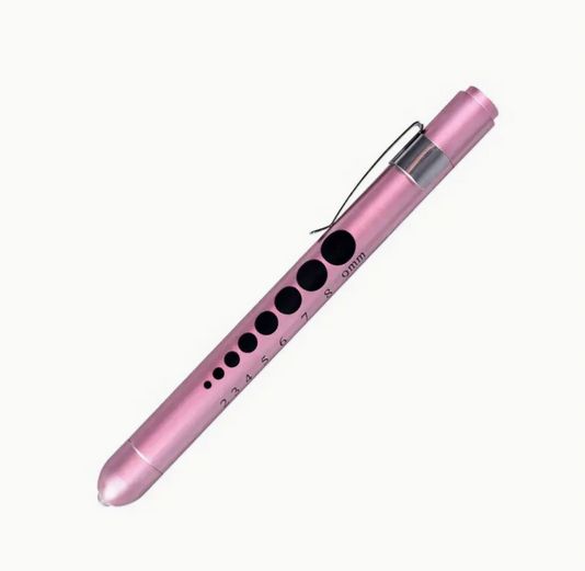 ペンライト 瞳孔ゲージ 定規付き 再利用可能 LED医療用ペンライト 懐中電灯 白色光 看護師 医師用 看護..