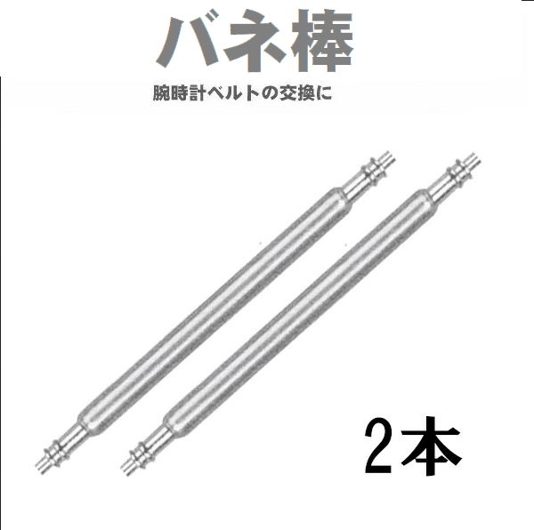 バネ棒 19mm x1.4mm 直径 【2本】腕時計のベルトの交換に