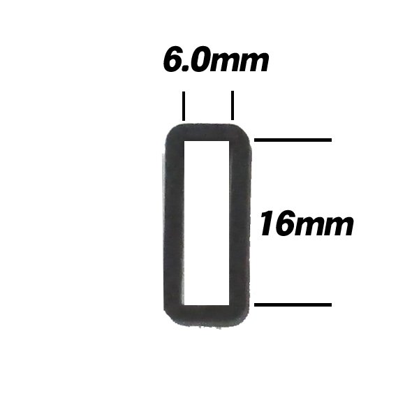 腕時計 バンドループ 内径16mm 交換 修理 代用 ベルトループ シリコン 1個 ブラック T8