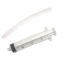 30ml セット (シリンジ+シリコンチューブ3mmx5mm 10cm) 計量用 注入用 注射器 シリンジ プラモデル製作 工作 園芸