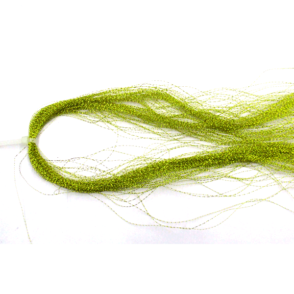 カラーのシートをスレッド状に切り、ツイストを加えてアピール度をアップしました。 従来タイプの倍の量の4g入りです。 仕掛け作りやルアーのアピールに 内容量：4グラム程度 長さ：40センチ程度 重さ換算で封入のため長さは40センチ以上の場合も...