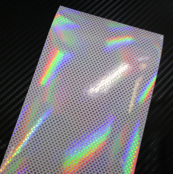 ホログラム ウロコミラー 20cmx10cm 1枚(粘着性シールタイプ) ホログラムシート(F)