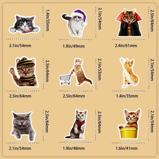 猫 面白 ステッカー ノートパソコンや水筒に ...の紹介画像2