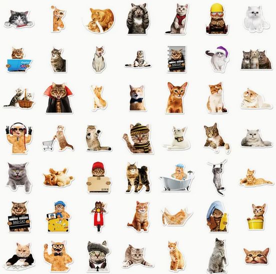 猫 面白 ステッカー ノートパソコンや水筒に ...の紹介画像3