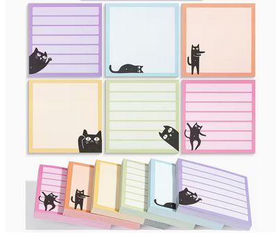 Rakuten - 猫柄付箋 (1冊50シート) 付箋紙 ランダム発送