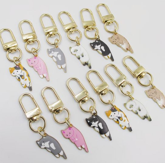 Rakuten - 1個 猫柄キーホルダー ランダム発送