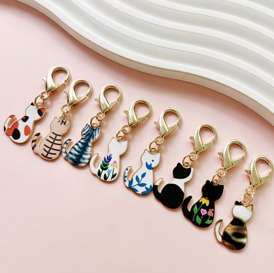 鑰匙圈 - 1個 猫柄キーホルダー ランダム発送