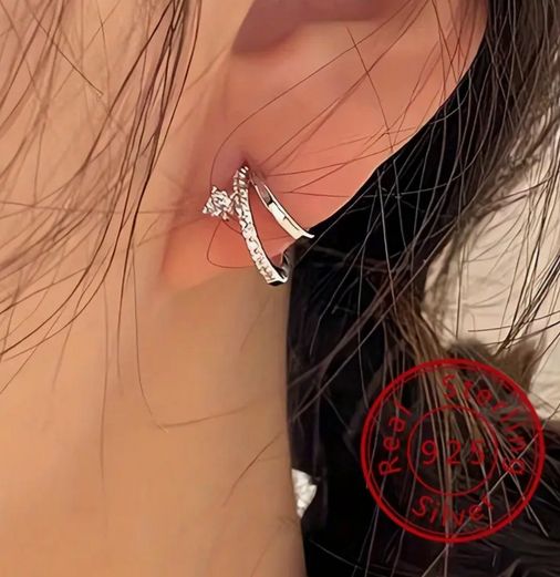 モザイク素材: ジルコン 主な素材: シルバー925 スタイル: エレガント,シンプル 耳針の材質: 925スターリングシルバ