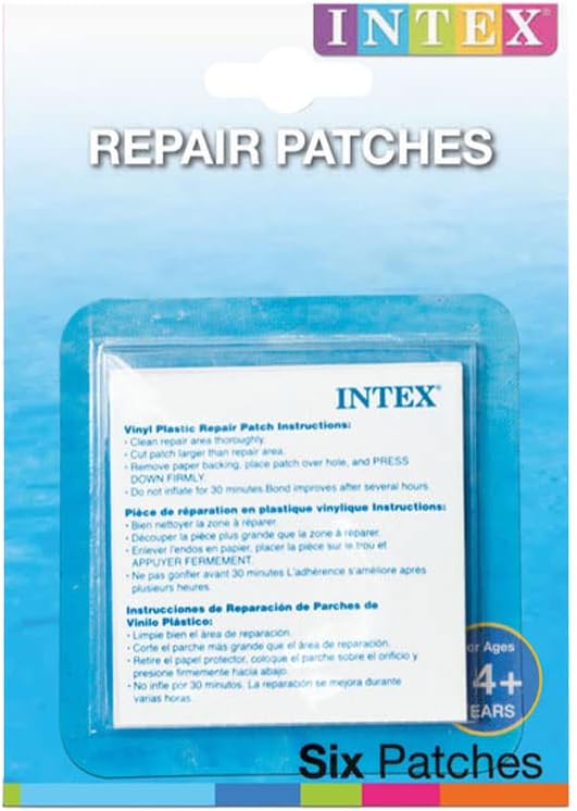 Rakuten - プール 修理用パッチ 6枚入り インテックス Intex ビニールプール 修理用シール 修理用テープ リペアパッチ