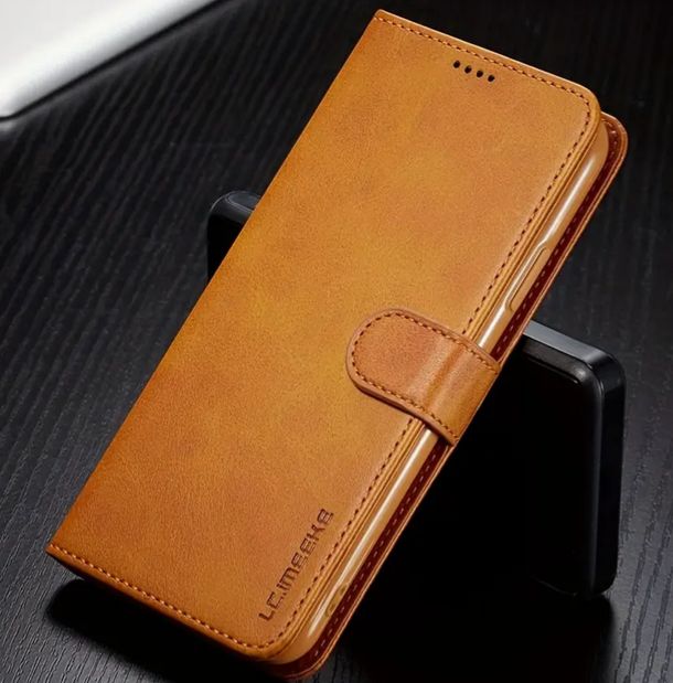 Rakuten - 高級PUレザー財布 スマホケース ライトブラウン フリップカバー カードスロット付き Iphone 14 13 12 プロマックスミニ 11 XS XR × SE 2020 8 7 6 6s プラス