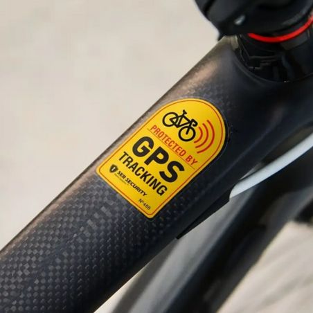 自転車 バイク 車用 防水 盗難防止ステッカー - GPSトラッキング警告ステッカー セ...