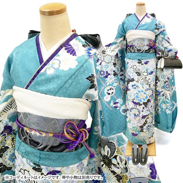 楽天市場】ターコイズブルー(種類(着物)振袖)(着物|和服 楽天市場】ターコイズブルー(種類(着物)振袖)(着物|和服