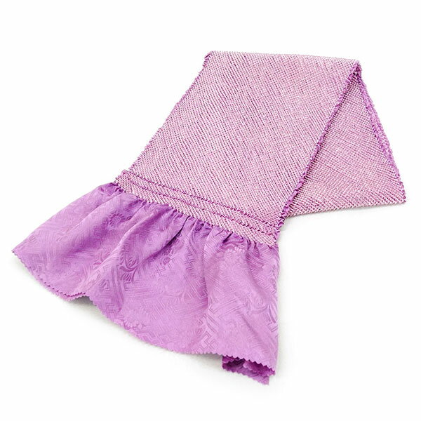 正絹 総絞り 帯揚げ ふじ色 淡いパープル 藤色 成人式 振袖 訪問着に 絹100％ シルク oa-360 着付け小物 和装