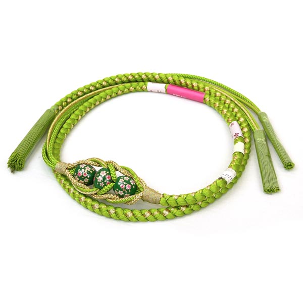 帯締め 正絹 振袖用 飾り帯締め oj-464 3色 成人式 結婚式 振袖 絹100% 和装小物 着物