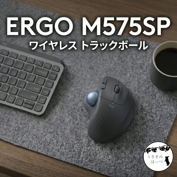 ロジクール ワイヤレスマウス トラックボール ERGO M575SP Bluetooth Logi Bolt 無線 静音 5ボタン 親指 エルゴノミクス マウス windows mac iPad 国内正規品 疲れにくい 持ちやすい 人間工学 テレワーク リモートワーク PC 在宅勤務 におすすめ