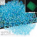 ガラスブリオン 暗闇で光る 蓄光 つぶつぶ 2mm 10グラム スカイブルー 水色 青系 たっぷり キャビアブリオン 穴なし ネイル レジン うさぎの素材屋さん...